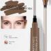 Brow Pencil | 4 Tipped Precise Brow Long-Lasting Eyebrow Makeup Waterproof Microblade Eyebrow Marker for Parties Daily Use Pochy Dark Brown - Buy Online on GoSupps.com