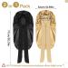 2PCS Long Satin Braids Bonnets - Gold Black Silk Adjustable Sleep Cap for Women - Large Size for Long Curly Hair - Buy Online on GoSupps.com