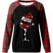 Womens Christmas Sweatshirt Snowman Penguin Print O-Neck Raglan Top - Wine XL - Buy Online on GoSupps.com