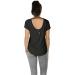 icyzone Women's Backless Yoga T-Shirt | Short Sleeve Casual V-Neck Leisure Tops | M Black/Dark Grey | International Shipping - Buy Online on GoSupps.com