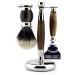 Premium Luxurious Shaving Set - 5 Edges Razor & Brush - International Shipping Available - Buy Online on GoSupps.com