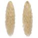 FESHFEN Long Braid Ponytail Hair Extension - 65cm Wavy Curly Synthetic Clip-in Hairpiece for Women - Drawstring Blonde Braid - Buy Online on GoSupps.com
