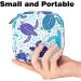 Stylish Turtle Silhouette Menstruation Pad Bag with Zipper - Women's Napkin & Tampon Collection Bag - Ocean Pattern for Girls - Buy Online on GoSupps.com