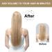 EUPSIIU 23 Inch Long Straight Clip in Hair Extensions Synthetic Hair Extensions Hair Pieces for Women Blonde Hair Extensions Long Straight Blonde Hair Piece Seamless Hair Extensions (gold) - Buy Online on GoSupps.com