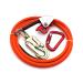 SMT- 1/2" X 8'Orange Climb Right Steel Wire Core With Triple Lock Lanyard Kit Flip line Swivel Snap Arborist P/N: ET-OUTDOOR003-RAW