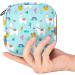 Stylish Menstruation Pad Bag with Zipper | Women's Napkin & Tampon Collection Bags (Lama Alpaca Cacti & Leaves) - Buy Online on GoSupps.com