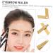 BELLIFFY Eyebrow Scale Eyebrow Ruler Makeup Ratio Eyebrow Measure Tool Eyebrow Stencil Measuring Tool Golden 16X4.5X0.6CM Golden - Buy Online on GoSupps.com