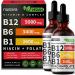 NUSAVA Unflavored D3 K2, Strawberry Flavored D3 K2, & Vitamin B12 Liquid Drops Bundle - Potent Liquid Vitamins for Heart, Joint, Energy, & Immune Support - Non-GMO, Gluten-Free, 2pk Each - Buy Online on GoSupps.com