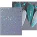 JMEOWIO Aurora Holographic Moon Star Nail Art Stickers - 8 Sheets, Self-Adhesive Design Decoration for Colorful Nails - Buy Online on GoSupps.com