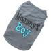 Small Dog Clothes Dog Vest Mommy's Boy Puppy Sleeveless T-shirt Pet Summer Costume Clothes Grey M - Buy Online on GoSupps.com