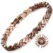 RainSo Womens Pure Copper Magnetic Therapy Bracelets for Arthritis Wristband with 3 Smarter Buckle Adjustable Petal