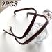 Qufiiry Curly Hair Headbands 2 Pcs Sunglasses Headband Brown Square Headband Unisex Hairstyle Fixing Tool for Curly Thick Hair 1 count (Pack of 2) - Buy Online on GoSupps.com