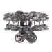 Black Crystal Metal Flower Butterfly Hair Claws & Clips - 1167 - Buy Online on GoSupps.com