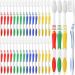 Aegisto 200 Packs large toothbrushes individually packaged manual disposable-travel toothbrush set for adults or children made with a medium-soft large brush head several colors