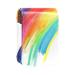 Lipstick Case Leather Lip Gloss Lipstick Organizer with Mirror Mini Lipstick Holder Bag Watercolor Lines Rainbow N860b2ahjw