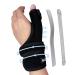 Thumb Brace Left Hand with TFCC Wrist Brace De Quervains Tenosynovitis Brace Carpal Tunnel Wrist Brace Night Support for Trigger Thumb CMC Joint Arthritis Tendonitis Ulnar Wrist Pain Black-Left