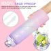 1L BPA-Free Sports Water Bottle with Straw & Time Marking | Purple Gradient for Gym Office Camping & Running - Buy Online on GoSupps.com