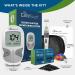 Blood Glucose Monitor Kit | Diabetes Testing with Glucometer, Test Strips, Lancing Device, Lancets | Travel Case for Diabetic Supplies - Buy Online on GoSupps.com