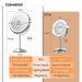 Rechargeable Lighted Makeup Mirror with 10X Magnification | Double-Sided 8 Inch Vanity Mirror with 3 Light Settings and Touch Control | Desktop Cosmetic Mirror Chrome - Buy Online on GoSupps.com