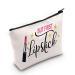 Levlo but first lipstick cosmetic bag lipstick gift idea inspired gift lipstick birthday graduation ceremony make-up zippers