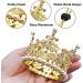 BIPY 2Pcs Dog Crown Pet Birthday Hats Cat Tiara Crown Headpiece Gold Silver Princess Rhinestone Faux Pearl Birthday Cake Topper for Medium Large Puppy Cats Doggies Party Wedding Hair Accessories - Buy Online on GoSupps.com