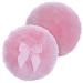 WLLHYF 2 PCS Large Fluffy Powder Puff 4 Inch Soft Velour Body Powder Puff Round Body Cosmetic Powder Loose Puff Washable Face Powder Puff Wet Dry Makeup Tool
