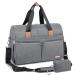 RUVALINO Diaper Bag Large Weekender Travel Nappy Bag Stylish for Mom and Dad Convertible Baby Bag for Boys and Girls with Changing Pad Insulated Pockets (Gray)