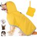 Eyin waterproof dog rain coat raincoat for large dogs with soft food and hood adjustable hundred jacket with reflective stripes for walks windproof and light xl