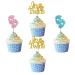 MonMon & Craft It's Twins Cupcake Toppers - Oh Babies Cupcake Toppers - Twins 1st Birthday Party - Gender Reveal Party Cupcake Decorations - Welcome Baby Cupcake Toppers Glitter 24 Pcs
