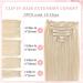 Vlasy Clip in Hair Extensions Human Hair 7 Pieces Seamless Straight Natural Thick Weft - Light Grey# 8 Inch (40 g) for Women - Buy Online on GoSupps.com