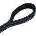 PETTOM Heavy Duty 2 Meter/6.5 Ft Black Dog Lead Leash | Soft Padded Reflective Nylon Webbing for Small to Large Dogs - Buy Online on GoSupps.com
