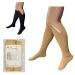 Petite Closed Toe 15-20 mmHg Moderate Zipper Compression Calf Leg Socks 2 Beige