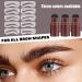 Eyebrow Powder Stamp Set - Reusable Dark Brown Eyebrow Stamp with Brushes & Stencils for Perfect Brow Formation | Home Salon Makeup Tools - Buy Online on GoSupps.com