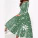 Hanxiulin Women's Christmas Dress | Long Sleeve Sweater Dress with Elk Print & Hoodie - Perfect for Holiday Parties | Autumn Winter Outfit in Green XL - Buy Online on GoSupps.com