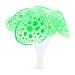 VOCOSTE Silicone Glowing Aquarium Simulation Coral with Suction Cup Green