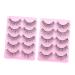 FRCOLOR Chic Fake Eyelash 10 Pairs Fake Eyelashes Lash Makeup Eyelash Girl Cosmetics Dense False Eyelashes Strip Lashes Bulk Reusable Eyelashes 3d Cosplay Rhinestones Artificial Fiber