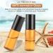 Amber Glass Roll Bottles 5ml - 35 Pack with Stainless Steel Roller Balls & Black Lids - Ideal for Essential Oils Aromatherapy Perfumes & Lip Balm - Buy Online on GoSupps.com
