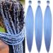 Baby Blue Braiding Hair Pre Stretched Kanekalon Prestretched Braiding Hair 26 Inch(Packs of 3) Baby Blue