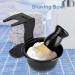 Ankroyu 3-Part Professional Men's Razor Brush Holder Set - Premium Black Nylon Shaving Set for Men - Buy Online on GoSupps.com