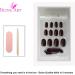 Bling Art Oval False Nails Brown French Manicure Fake Medium Tips with Glue - Buy Online on GoSupps.com