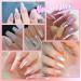 Laza White Pearl Chrome Nail Powder Set - 8 Colors Metallic Mirror Effect Pigment for Gel Nails & Resin Craft - Ice Transparent Aurora Glitter Dust Kit for Stunning Nail Art & Gifts - Buy Online on GoSupps.com