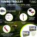 Shop Tumbo Xtreme 45.7m Dog Trolley System - Triple Slider Anti-Shock Bungee & Strain Spiral Cable for Safe Tangle-Free Play - 150ft Antenna - Buy Online on GoSupps.com