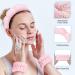 Leezmark 6 PCS Face Wash & Spa Headband Wristband Set - Pink & Light Blue | Makeup & Skincare Headbands for Washing Face - Buy Online on GoSupps.com