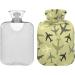 Buy Green Military Hot Water Bottle 1L with Soft Cover - Ideal for Winter Comfort & Warmth for Bed Hand Neck Shoulders - International Shipping Available - Buy Online on GoSupps.com