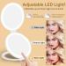 TOUCHFEEL Travel Mirror with Light - Double Sided Folding, 5X Magnifying, Rechargeable LED Vanity Mirror - 3 Color Lights, Adjustable Brightness - Buy Online on GoSupps.com