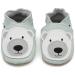 Dotty Fish Soft Leather Baby Shoes for Boys | Non Slip Toddler Shoes with Ice Blue Polar Bear Design | Sizes 0-6 Months to 4-5 Years - Buy Online on GoSupps.com
