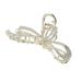 VOCOSTE Hair Clip Classic Rhinestone Bow Tie Hair Clip for Women Gold Tone