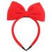 Frcolor Girls Headband with Bow Christmas Headband Big Bow Red