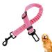 Dog car seat belt dog belt for the car adjustable dog safety belt for the car with elastic padding (53-83cm pink)