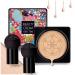CC Cream Air Cushion Foundation Volle opacity primer and mushroom air pillow BB cream for flawless make-up fully covering make-up durable and waterproof (natural) 1 ml (1 Pack)